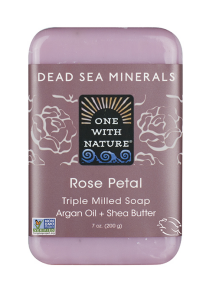 One With Nature   Rose Petal Bar Soap 6 x 200g