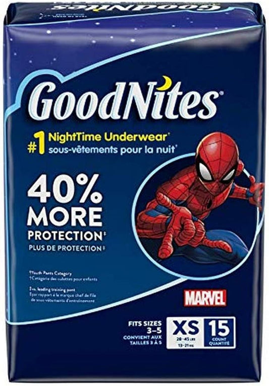 GOODNITES PANTS JB X-SMALL BOYS 15 pack of 4