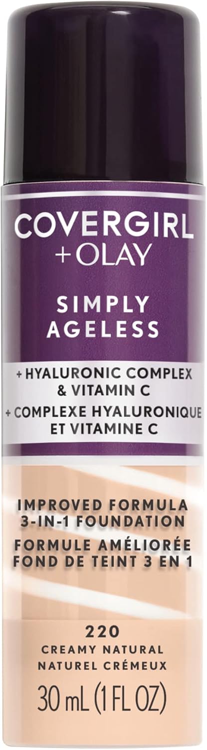 COVER GIRL/OLAY SIMPLY AGELESS FND 3IN1 CRM NAT pack of 2