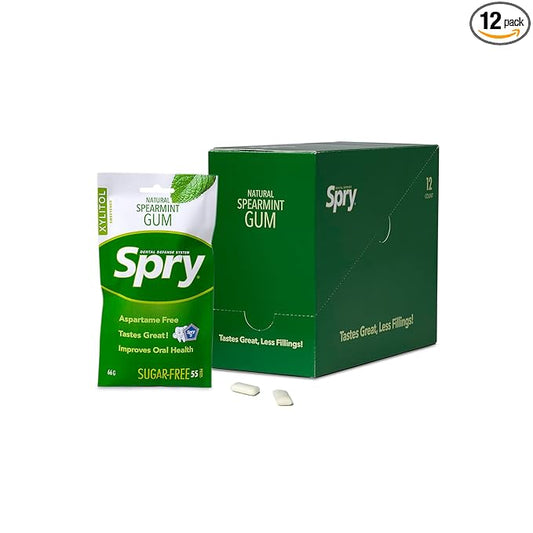 SPRY   SPRY 55ct GUM BAG, SPEARMINT 12 PK