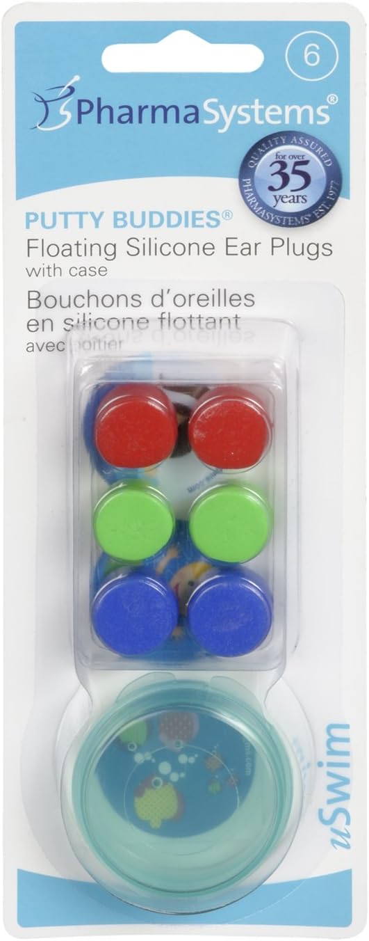 EAR PLUGS PUTTY BUDDIES SILICONE FLOATING NEON 6
