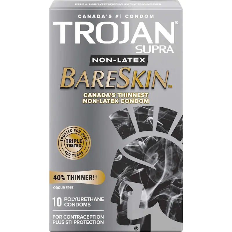 TROJAN SUPRA CONDOMS BARESKIN NON LATEX 10