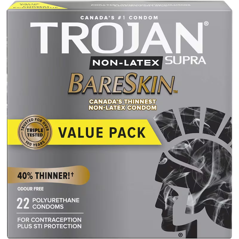 TROJAN SUPRA CONDOMS BARESKIN 22