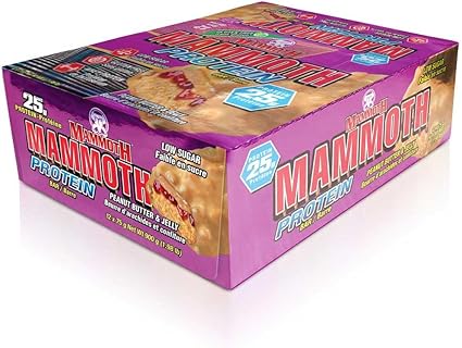 Mammoth   Mammoth Protein Bar, Peanut Butter & Jelly, 12/box