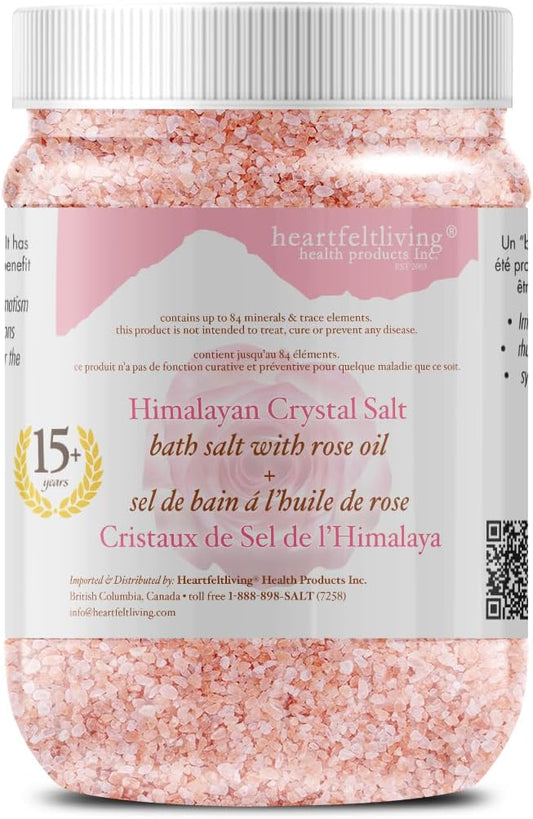 Heartfelt Living_HeartFeltLiving Bath Salt with Rose Oil - (1000g)_1000g