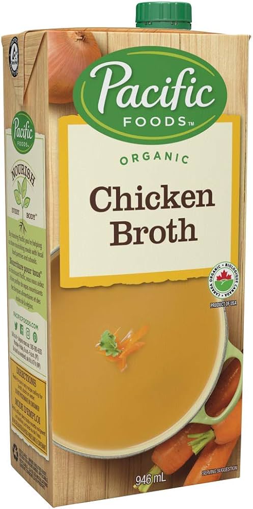 PACIFIC BROTHS -  Chicken Broth, Organic (tetrapak)    946ml