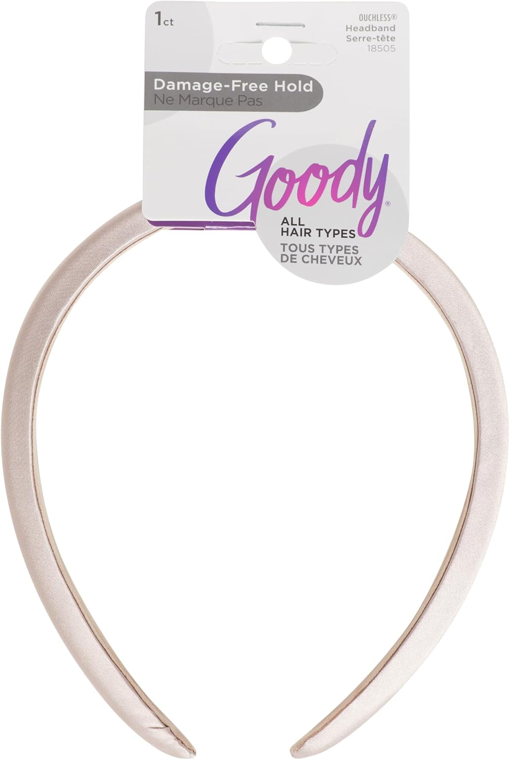 GOODY HEADBAND PADDED SOFT CHAMPAGNE pack of 3