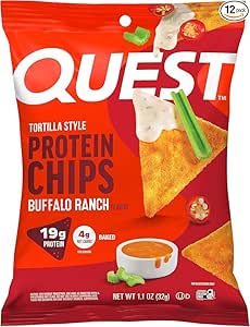 Quest   Quest Tortilla Chips, Buffalo Ranch, 8/box