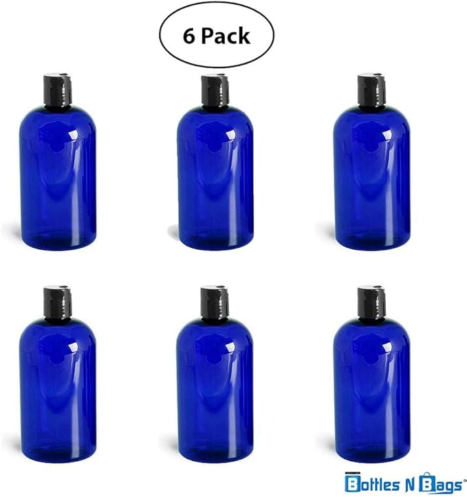 ACC - Bottle Boston Round Cobalt Blue 8oz 6CT