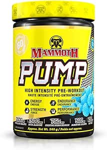 Bucked Up   Mammoth Pump, Blue Raspberry 60 serve