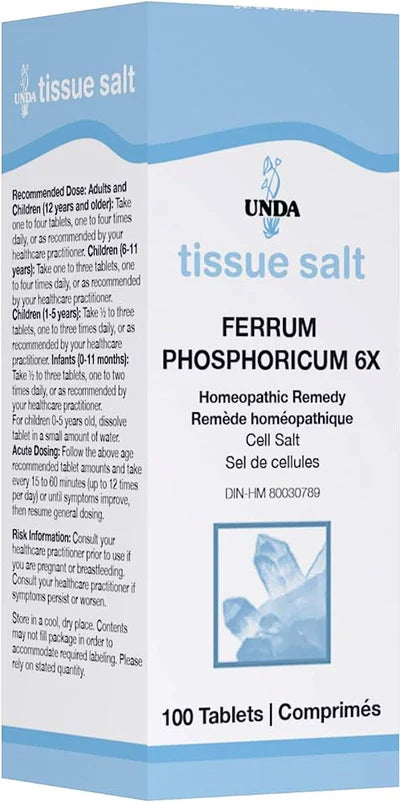 UNDA    Ferrum phosphoricum 6x     100 tabs 