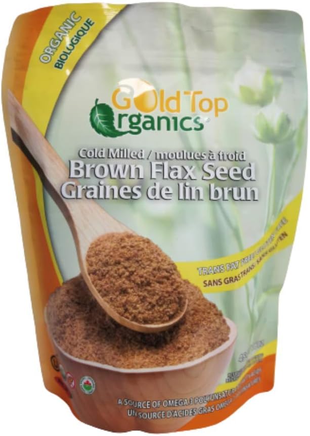 Gold Top Organics - Cold Milled Brown Flax Seed - 454g