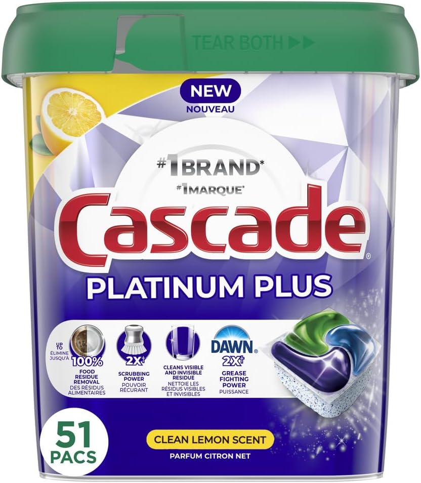 CASCADE PLATINUM PLUS ACTION PACS LEMON 51 pack of 3