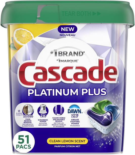 CASCADE PLATINUM PLUS ACTION PACS LEMON 51 pack of 3