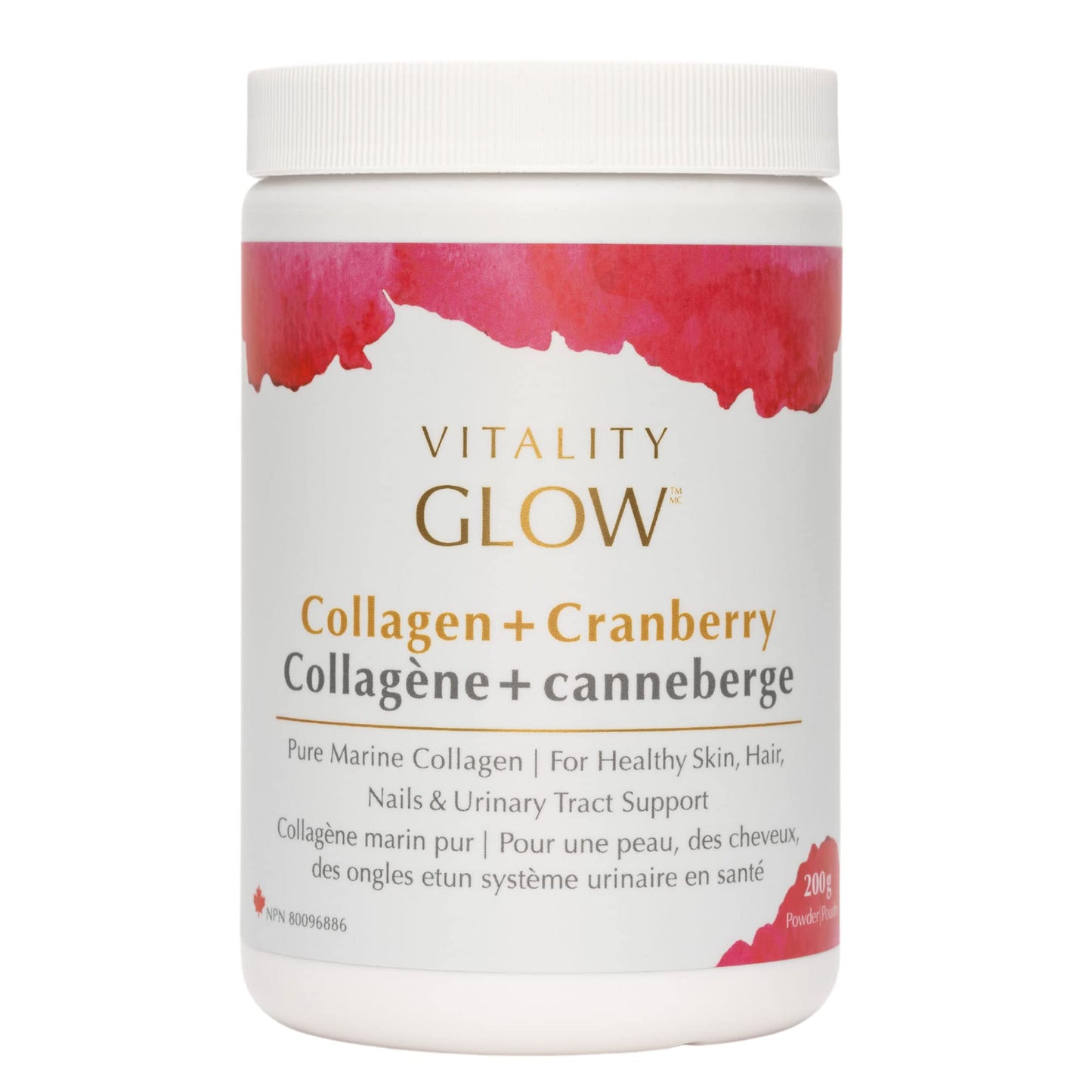 Vitality Products Inc.   GLOW Collagen+Cranberry - 25 Day 200g