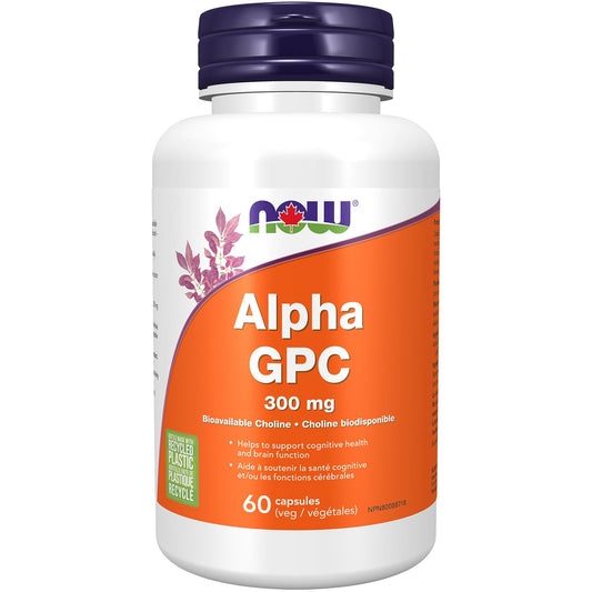 NOW    Alpha GPC (Bioavailable Choline) 300mg 60vcap