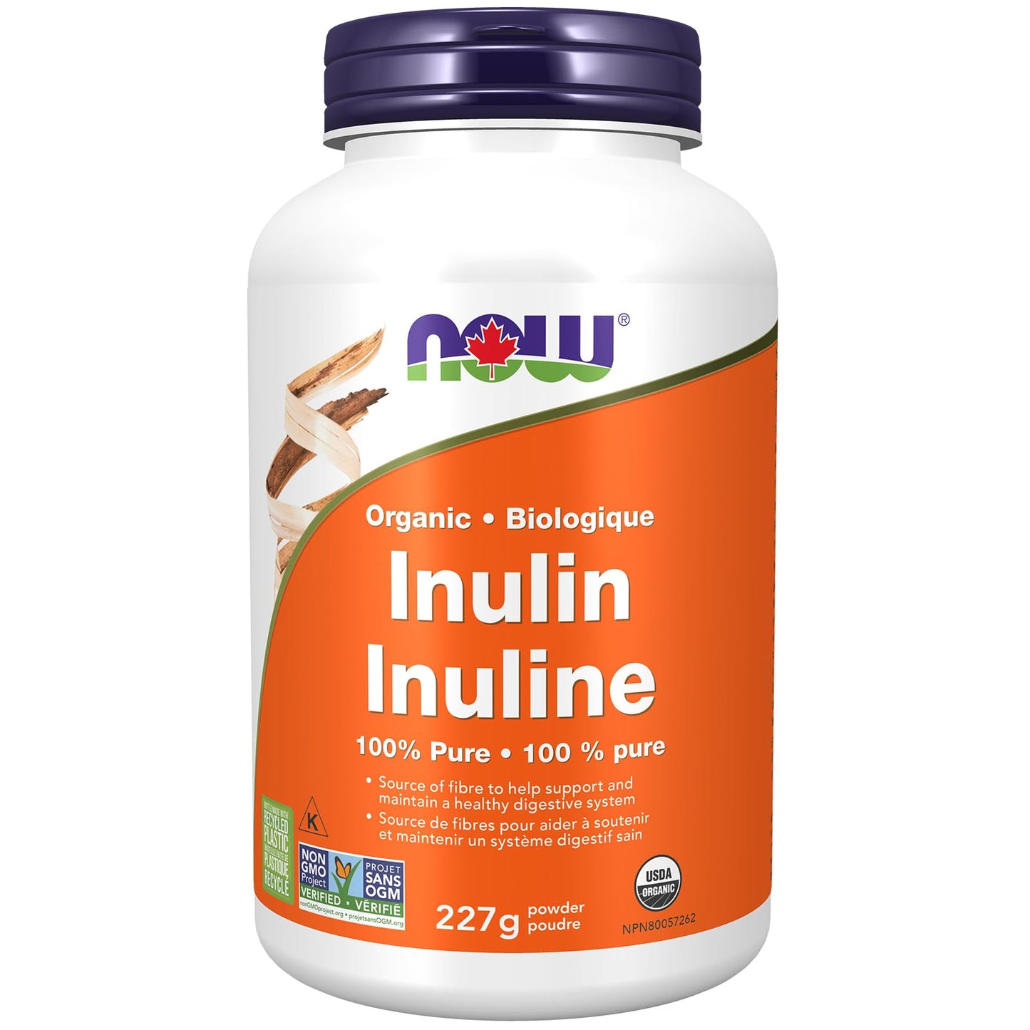 NOW    Organic Inulin 100% Pure Pwd 227g