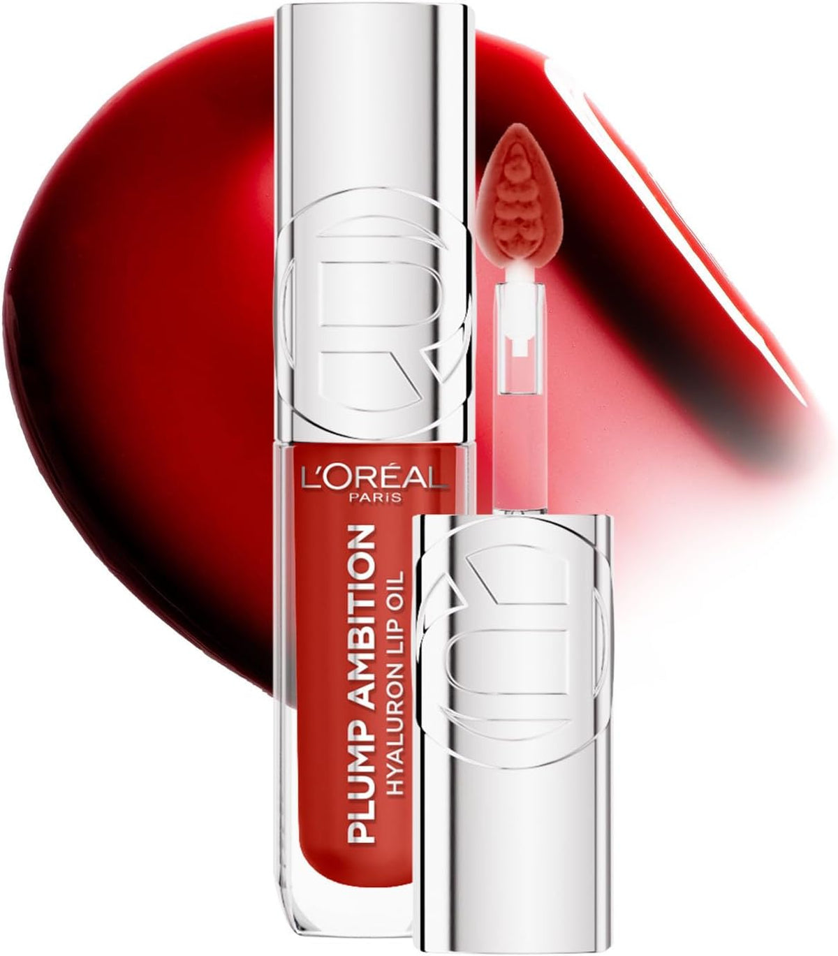 L'OREAL PLUMP AMBITION HYALURON LIP OIL WINE pack of 2