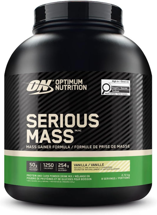 OPTIMUM NUTRITION - SERIOUS MASS - VANILLA - 6lbs
