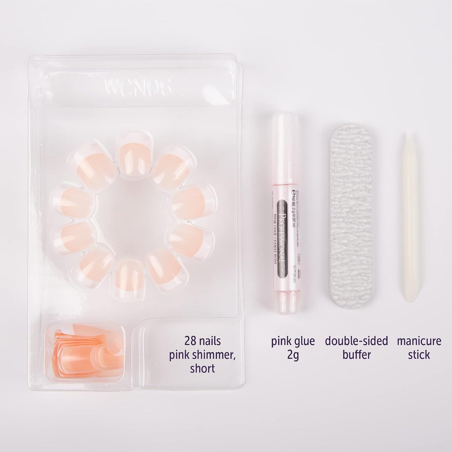 NAILENE SO NATURAL NAILS ARTIF SHORT PINK SHIM 28 pack of 2