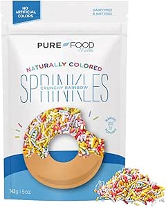 Pure Food By Estee   Sprinkles   Rainbow Jimmies Sprinkles141G
