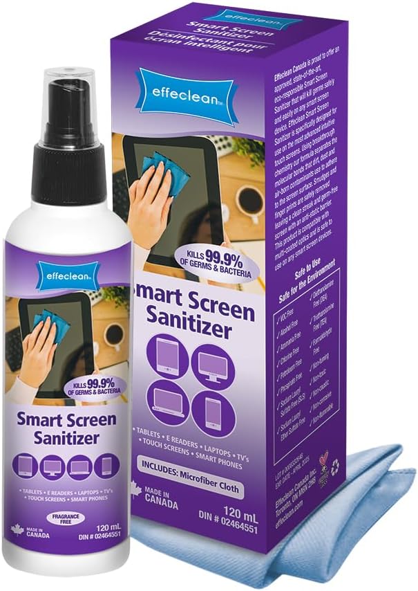 EFFECLEAN   SMART SCREEN DISINFECTANT WITH CLOTH, 120ml