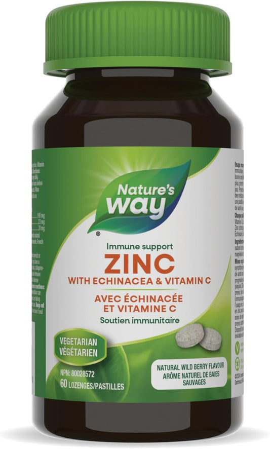 Nature's Way - Zinc with Echinacea & Vitamin C - 60 Lozenges