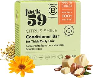 Jack59   CITRUS SHINE Conditioner Bar for thick and curly hair