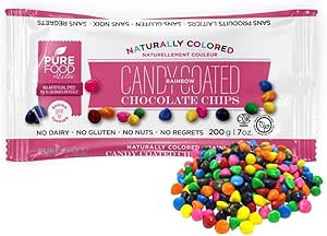 Pure Food By Estee   Chocolate Chips   Candy Coated Rainbow Chocolate Chips198G