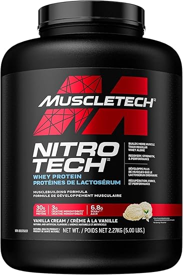 MuscleTech - MuscleTech Nitro Tech Whey Vanilla 5 lbs