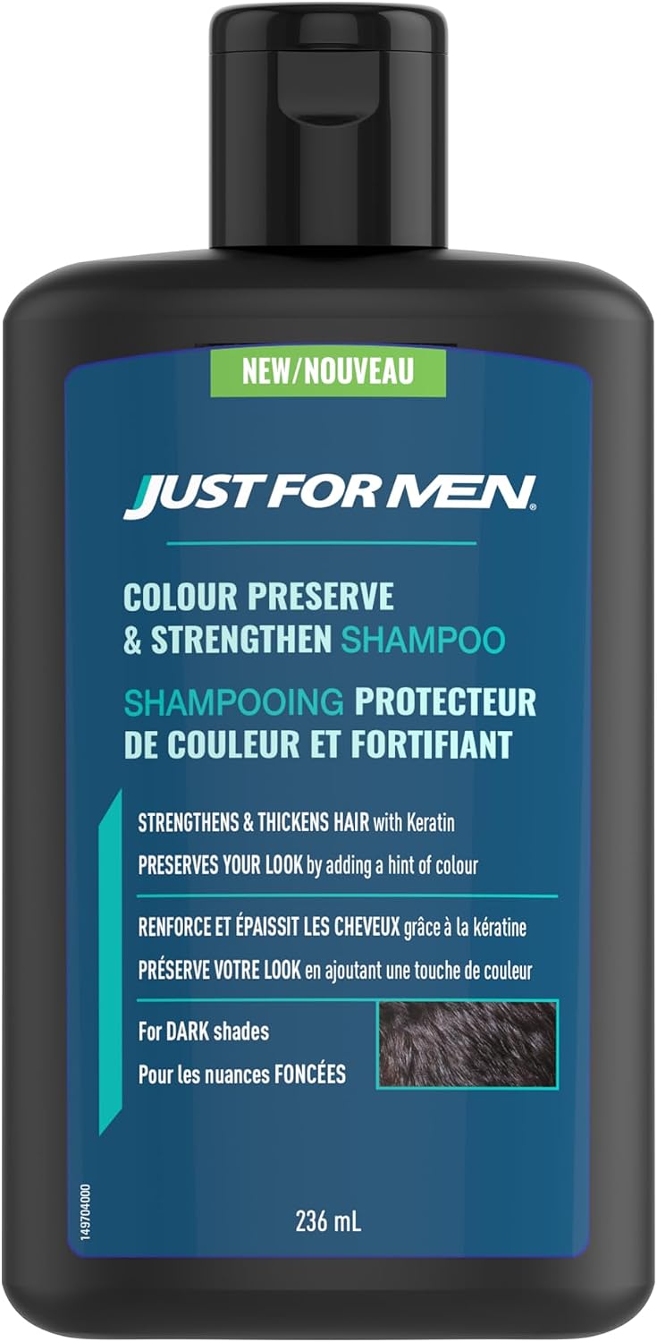 JUST FOR MEN SHP CLR PRES&STRENG DARK SHADE 236ML