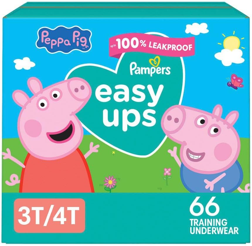 PAMPERS EASY UPS GIRL SUPER SIZE 3T-4T 66