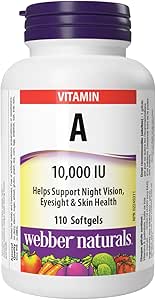 Webber Naturals - Vitamin A 10,000 IU - 110 Softgels