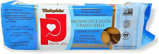 TINKYADA RICE PASTAS -  Grand Shells, Brown Rice     227g