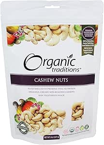 ORGANIC TRADITIONS   CASHEW NUTS  227G