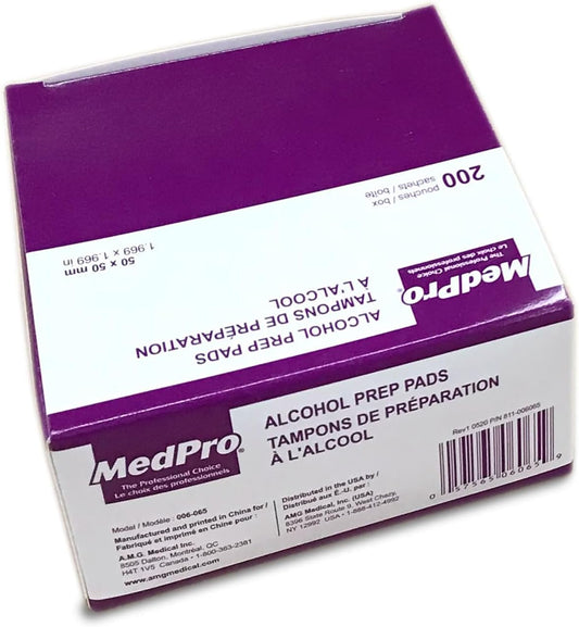 MEDPRO ALCOHOL PADS 50X50MM 200 PAD