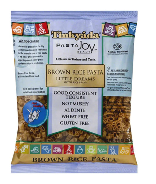 TINKYADA RICE PASTAS -      Little Dreams, Brown Rice (kids’ shapes) (gluten free)    397g