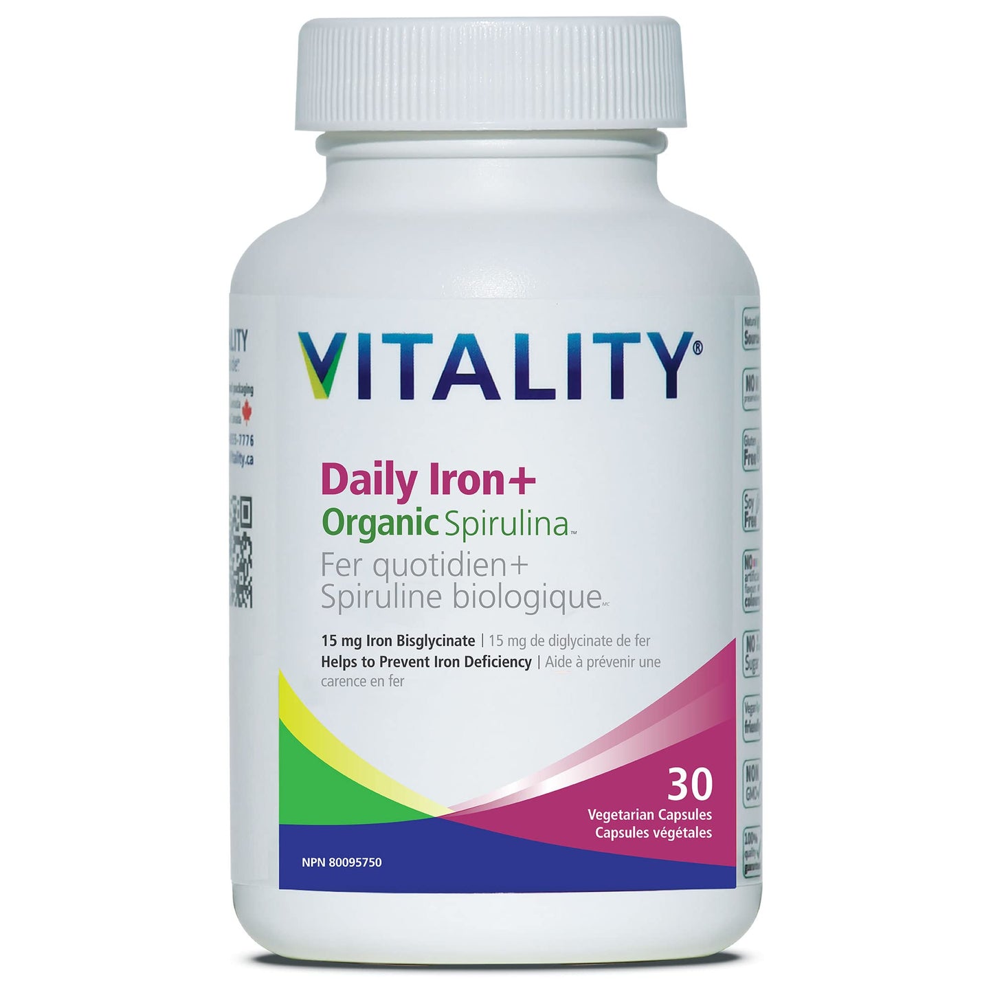 Vitality Products Inc.   Daily Iron+Organic Spirulina 30vcap