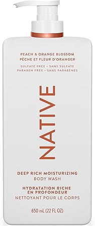 NATIVE BODY WASH PEACH&ORANGE BLOSSOM 650ML
