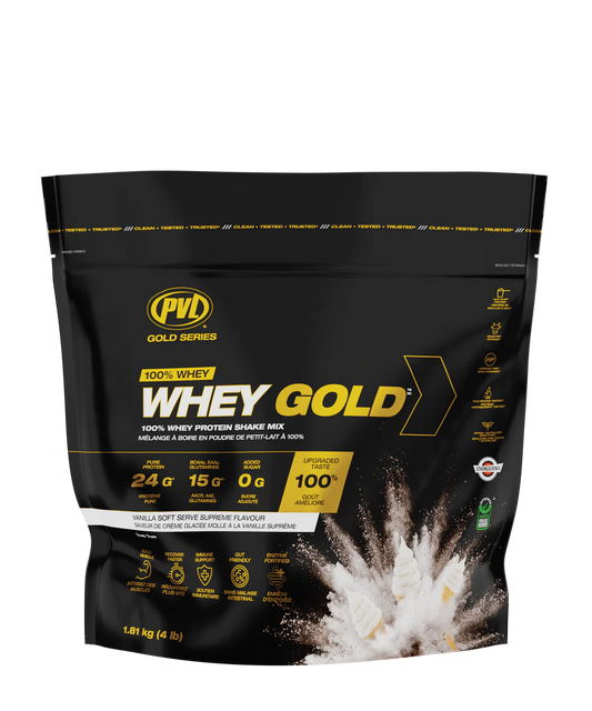 PVL Pure Vita Labs    Whey Gold    Vanilla Soft Serve Supreme1.81 kg/4 lb