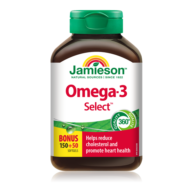 Jamieson    JMS Omega-3 Select 1000mg 150's+50's Free    150+50Select 1000mg 150's+50's