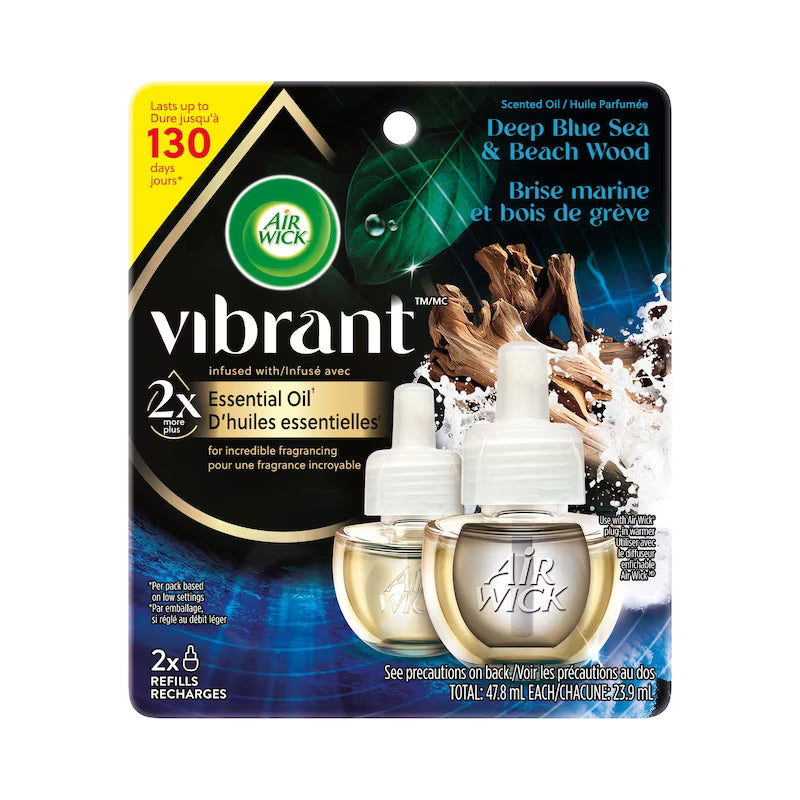 AIRWICK VIBRANT SC OIL DP BLUE SEA&BCH WD 2X23.9ML pack of 6