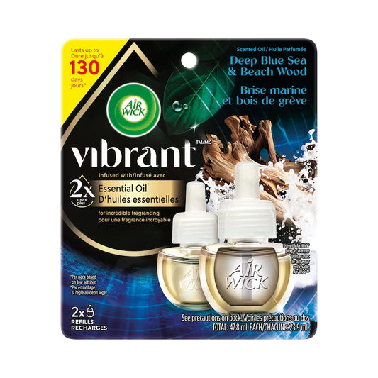 AIRWICK VIBRANT SC OIL DP BLUE SEA&BCH WD 2X23.9ML pack of 6