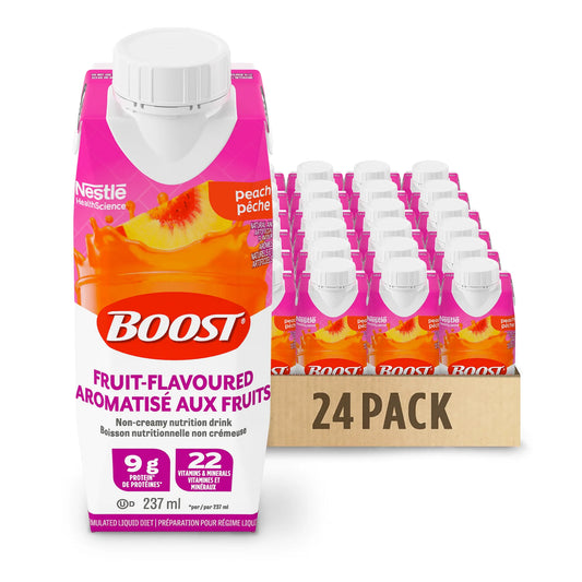 BOOST FRUIT BEVERAGE AGE PEACH 237ML LIQUID pack of 24