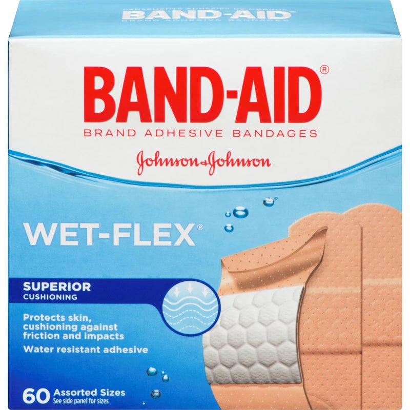 BAND-AID WET FLEX DRESSING ASTD 60