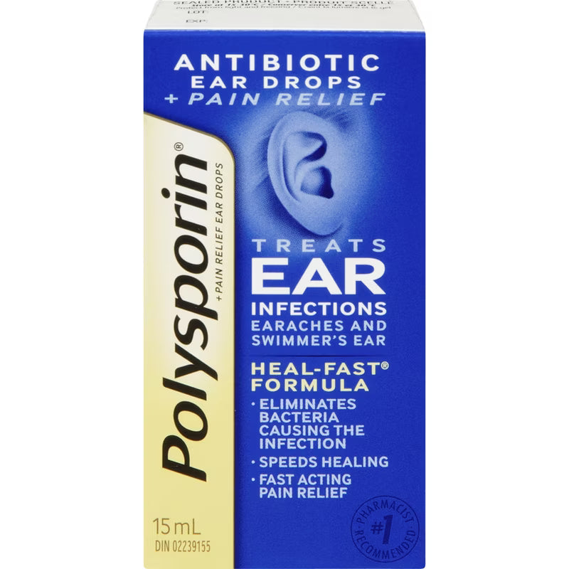 POLYSPORIN PLUS PAIN EAR DROP 15ML DROP MED