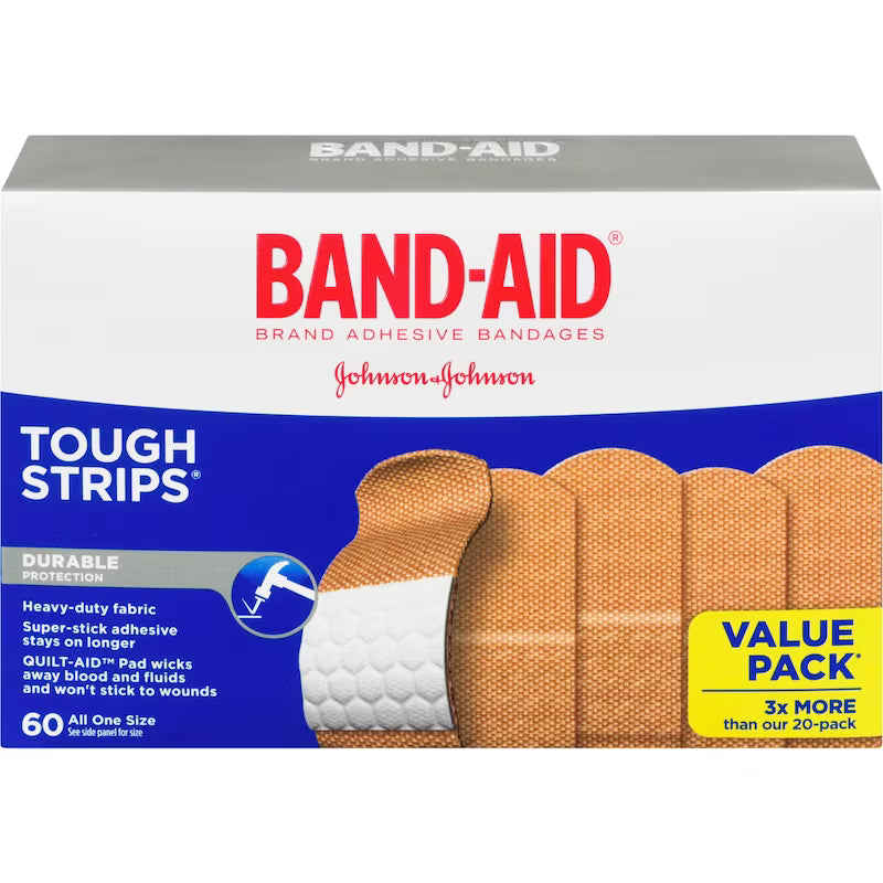 BAND-AID TOUGH STRIPS PK 60