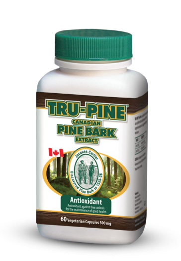 TRU-PINE Vegicaps   ANTIOXIDANT PINE BARK EXTRACT  60 CAPS