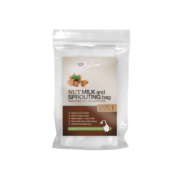 E3 Live   Nut Milk/ Sprouting Bag - NEW   10.5" wide x 12" tall