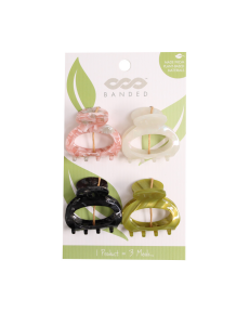 BANDED   Nature Path Claw Clips 3 x 4pk